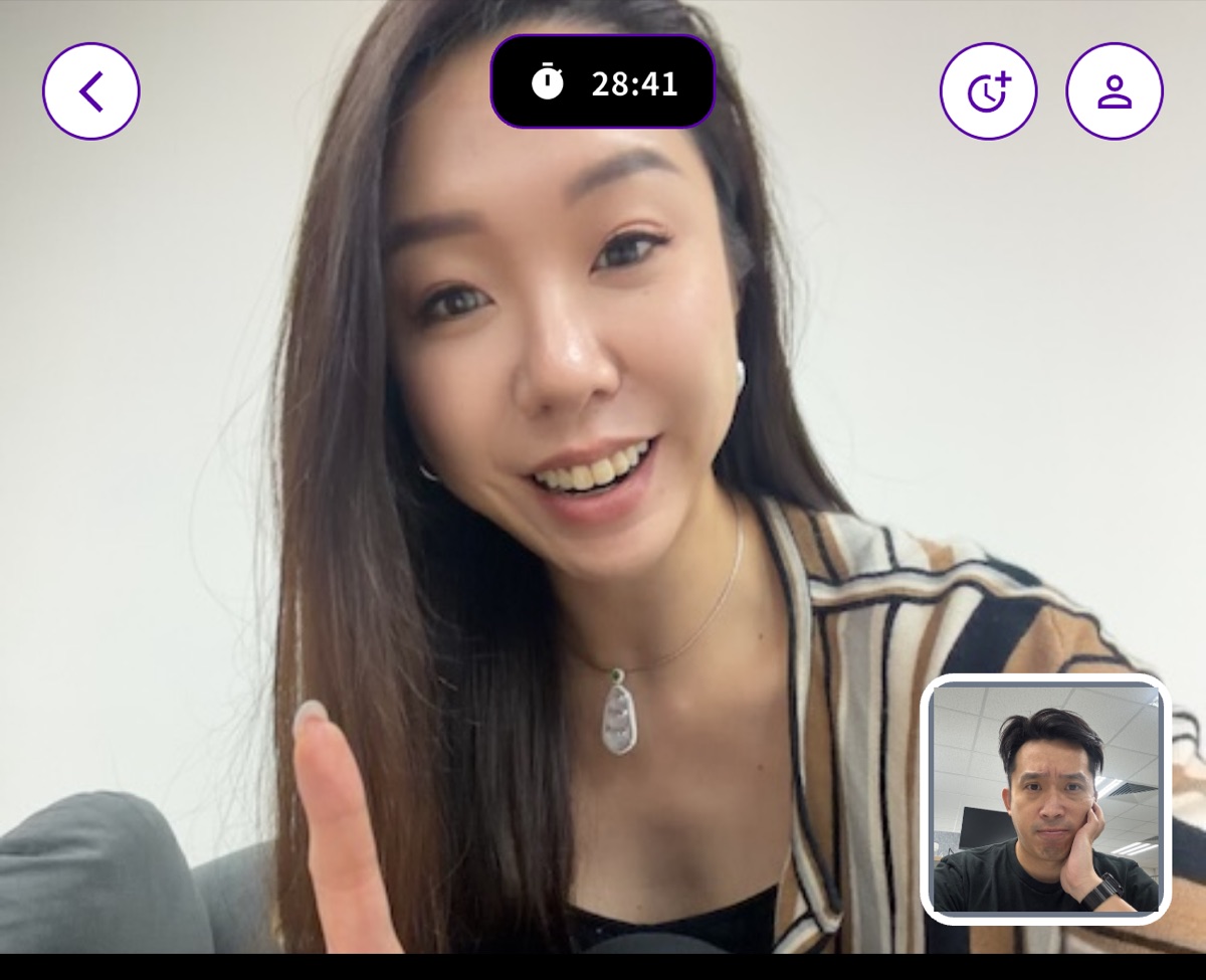 Dimsuen 一對一視像諮詢畫面